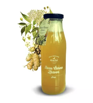 Sirup baza čierna so zázvorom